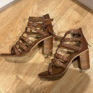 Dolce Vita DV Janeta Caged Studded Block Heel Sandal